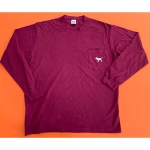 burgundy PINK long sleeve shirt